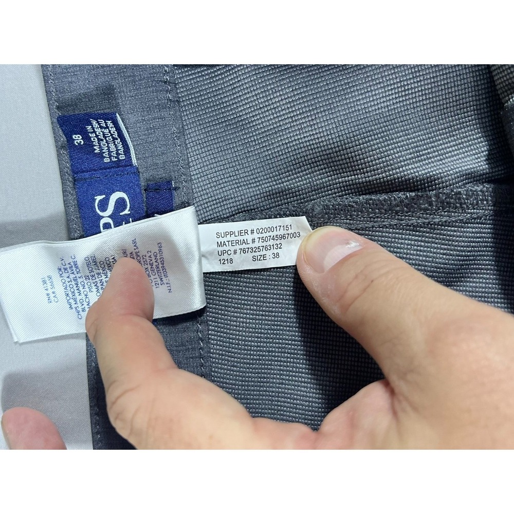 Chaps Mens Stretch Cargo Shorts Gray Performance Golf Flat Front Size 38 - Picture 5 of 11